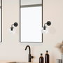 Opviq Lámpara de pared negra con tapa de cristal